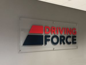 Lobby Sign Installed For Driving Force In Mississauga